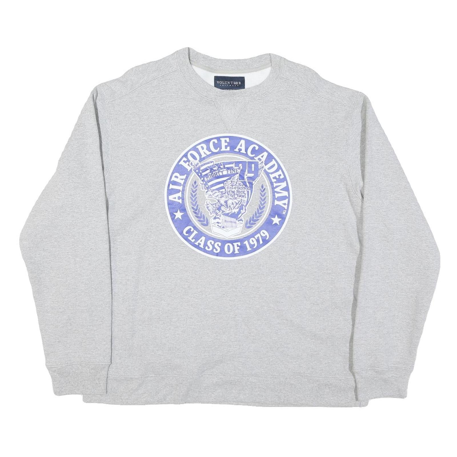 VOLUNTER Mens Grey Air Force Academy Class Of 1979 Crew Neck XL Sweatshirt