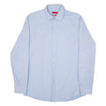 HUGO BOSS Slim Fit Mens Plain Shirt Blue Long Sleeve L