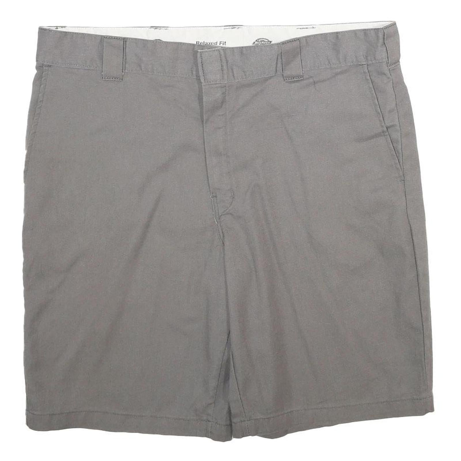 DICKIES Mens Shorts Grey Casual XL W40 Polyester Blend Relaxed Fit