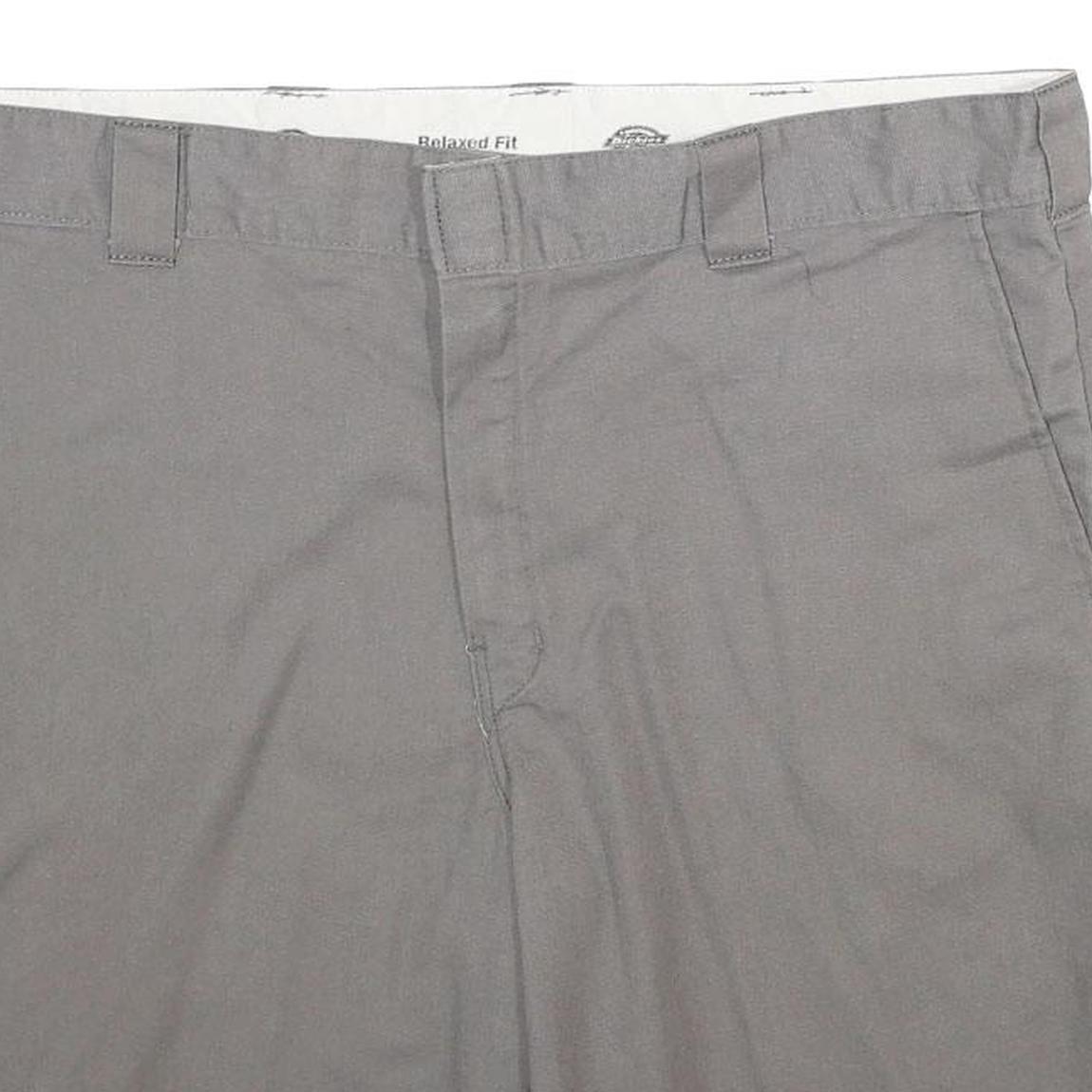 DICKIES Mens Shorts Grey Casual XL W40 Polyester Blend Relaxed Fit