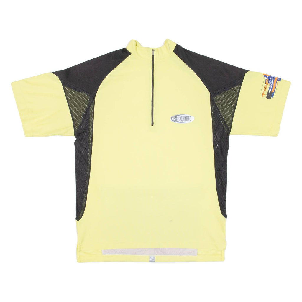 HOTNWILD Cycling Mens Jersey Yellow 1/4 Zip L