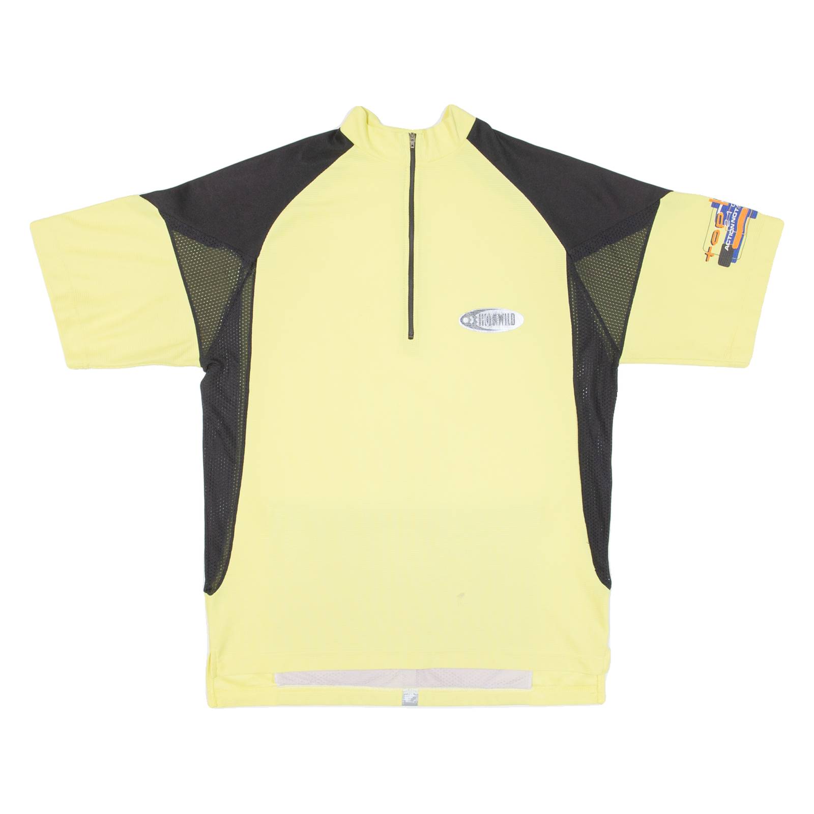 HOTNWILD Cycling Mens Jersey Yellow 1/4 Zip L