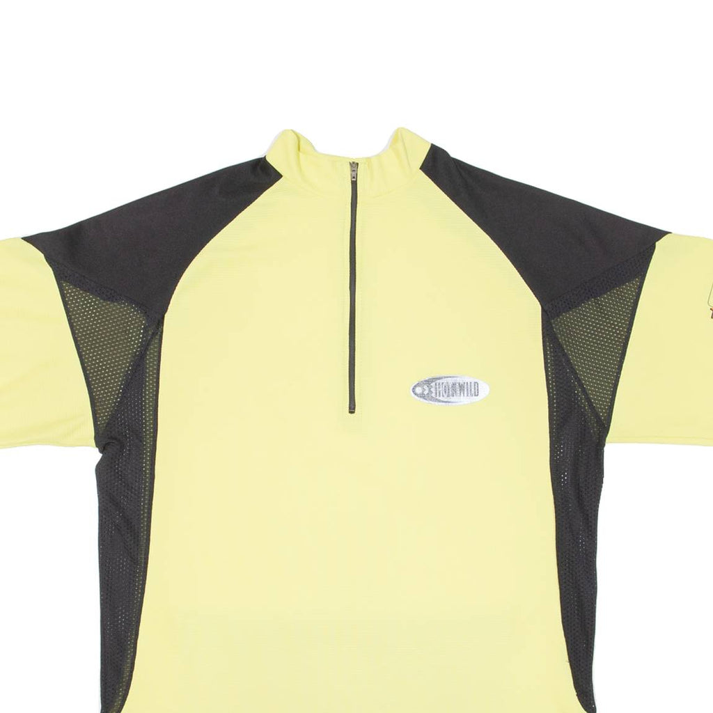 HOTNWILD Cycling Mens Jersey Yellow 1/4 Zip L