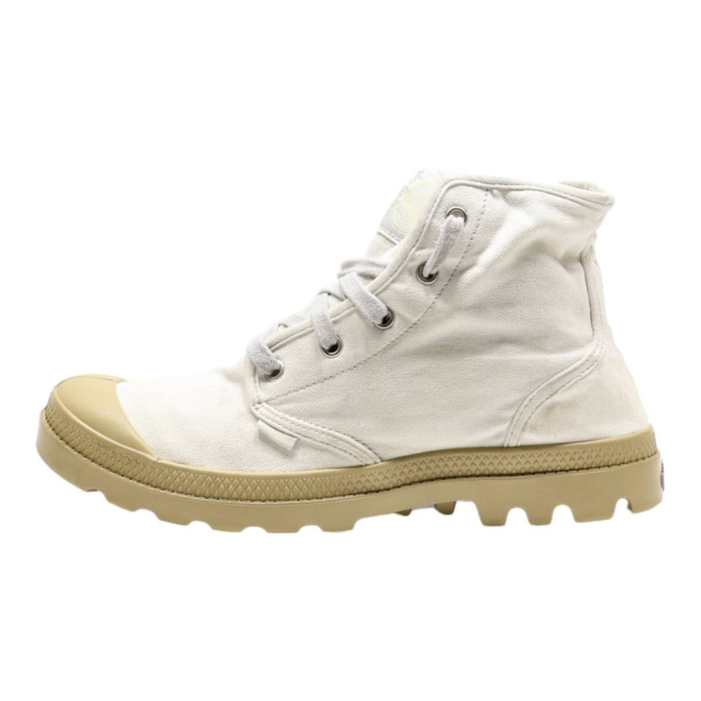 PALLADIUM Lace-Up Boots White Canvas Womens UK 8