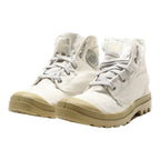 PALLADIUM Lace-Up Boots White Canvas Womens UK 8