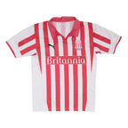 PUMA 04-05 Stoke City FC Home Mens Red & White Stripe Short Sleeve Polo Shirt S
