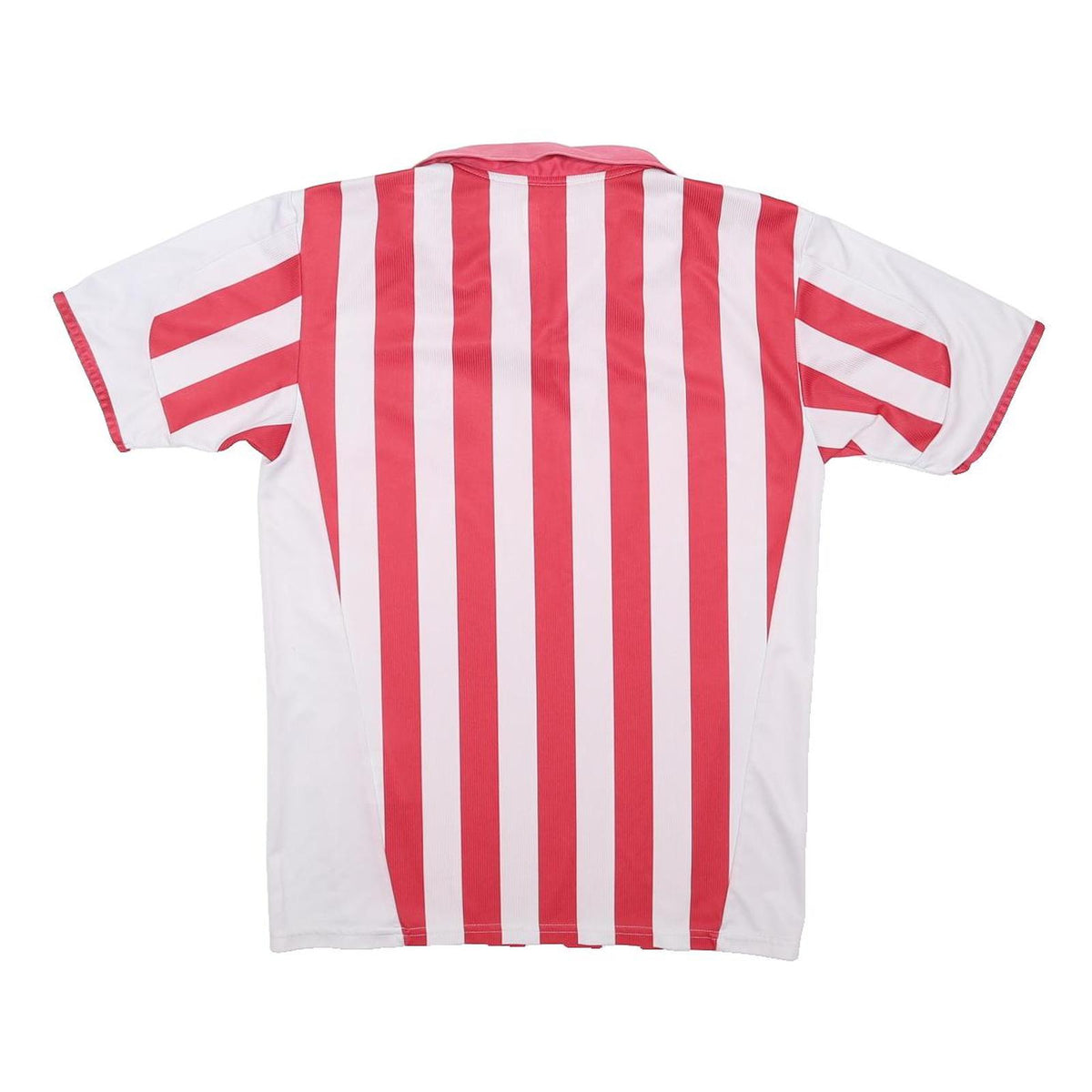 PUMA 04-05 Stoke City FC Home Mens Red & White Stripe Short Sleeve Polo Shirt S