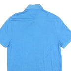 TOMMY HILFIGER Mens Blue Short Sleeve Plain Polo Shirt M Classic Fit Cotton
