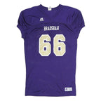 RUSSELL ATHLETIC Mens Purple Jersey L Short Sleeve V-Neck Bradshaw Rangel 66