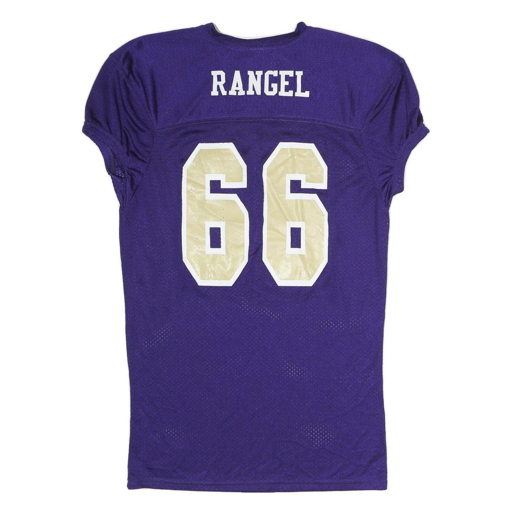 RUSSELL ATHLETIC Mens Purple Jersey L Short Sleeve V-Neck Bradshaw Rangel 66