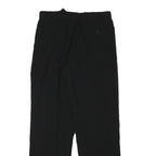 Mens Black Relaxed Fit Polyester Blend Trousers W29 L30 Zip Closure Plain Casual