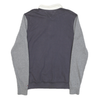 TOMMY HILFIGER Mens Blue & Grey Collared M Long Sleeve Sweatshirt Rugby Style