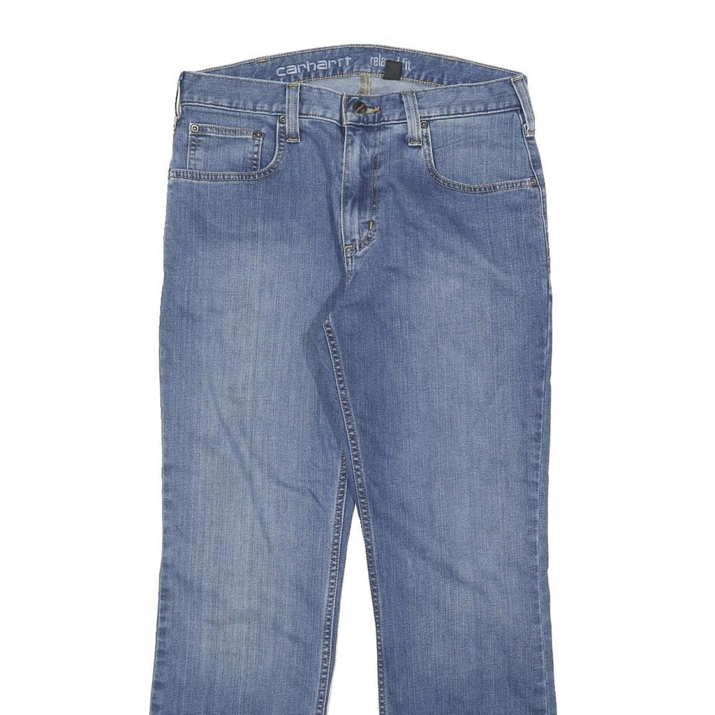 CARHARTT Mens Jeans Blue Relaxed Straight Denim Medium W32 L30 Workwear