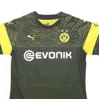 PUMA Womens Black & Yellow Borussia Dortmund Football Shirt UK 12 Short Sleeve