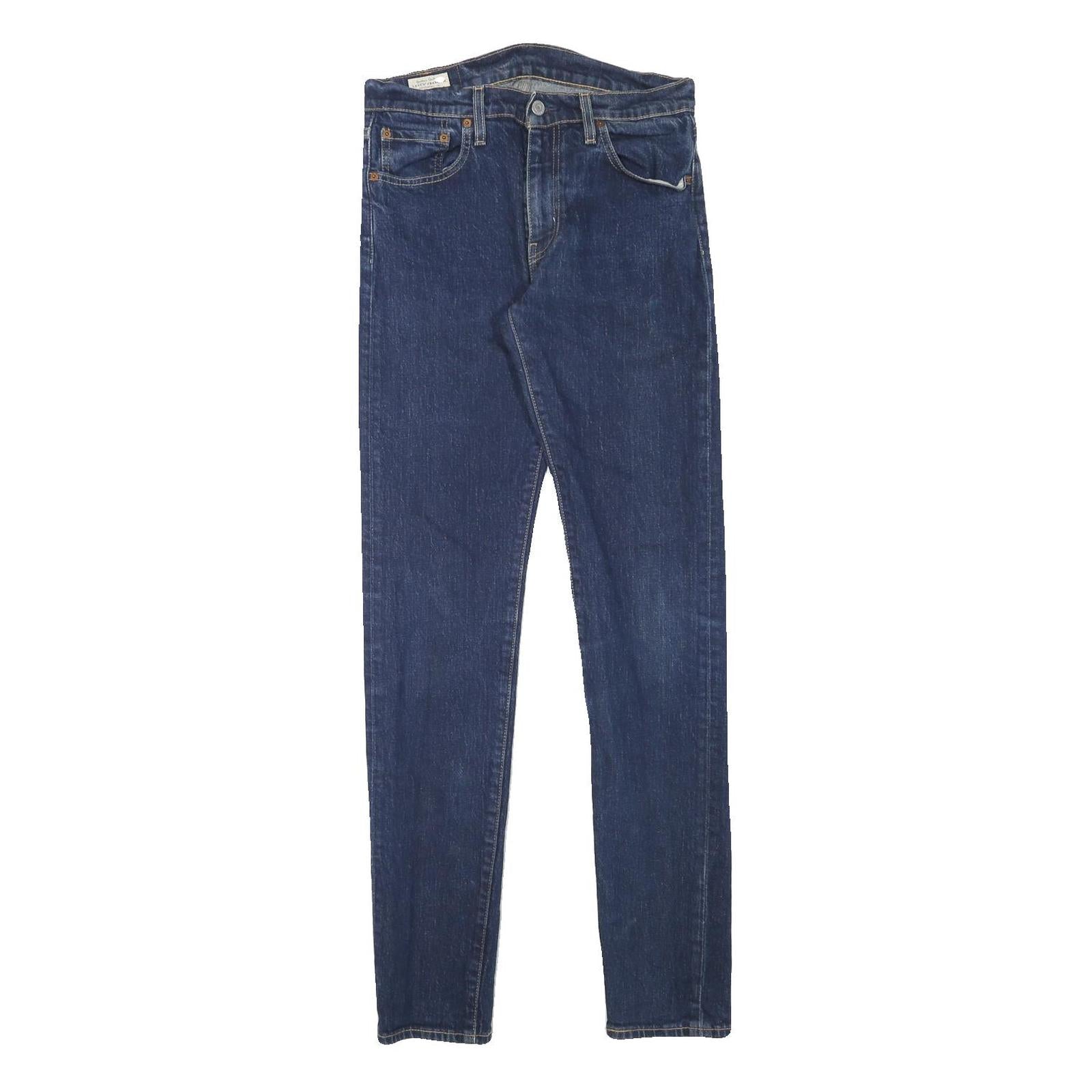 LEVI'S 512 Tapered Mens Jeans Blue Slim Tapered Denim Raw W28 L32 Stylish Fit