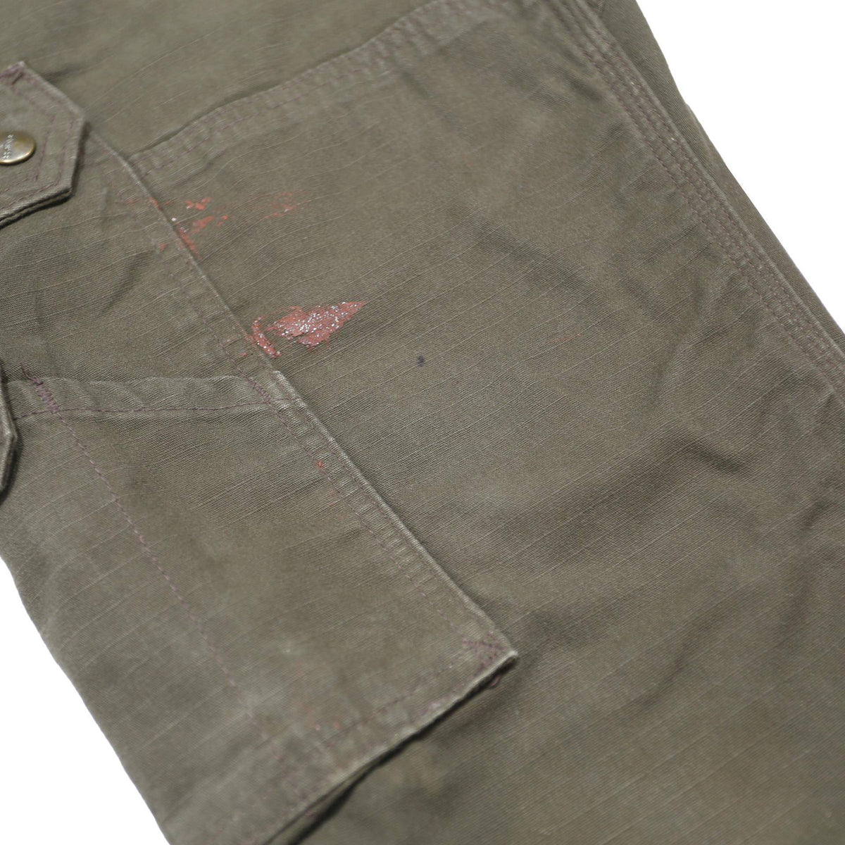 CARHARTT Mens Cotton Cargo Trousers Olive Relaxed Fit W30 L30 Workwear Utility