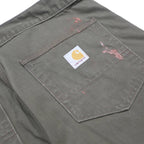CARHARTT Mens Cotton Cargo Trousers Olive Relaxed Fit W30 L30 Workwear Utility