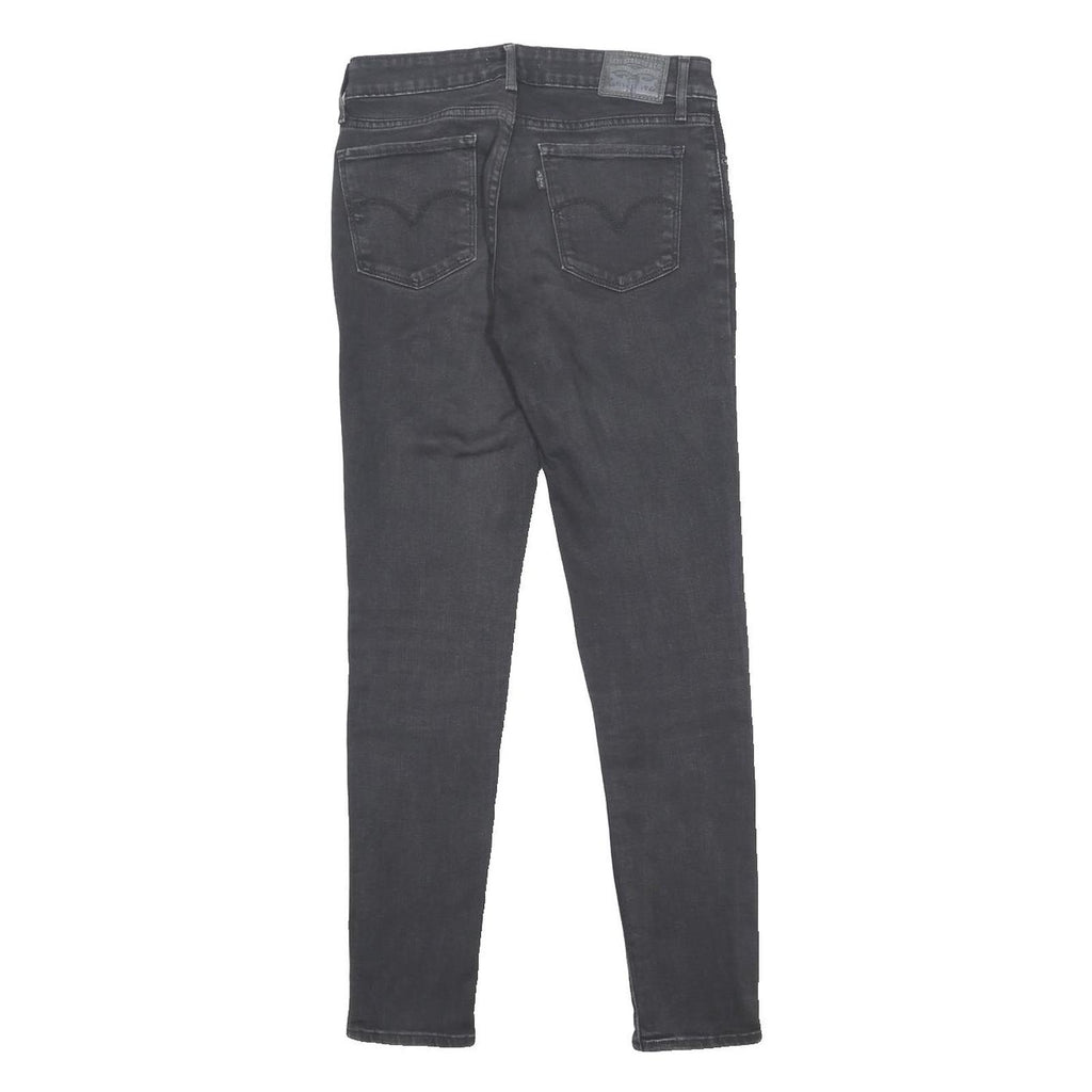LEVI'S 711 Womens Jeans Black Slim Skinny Denim Medium W26 L30 Stretch Cotton