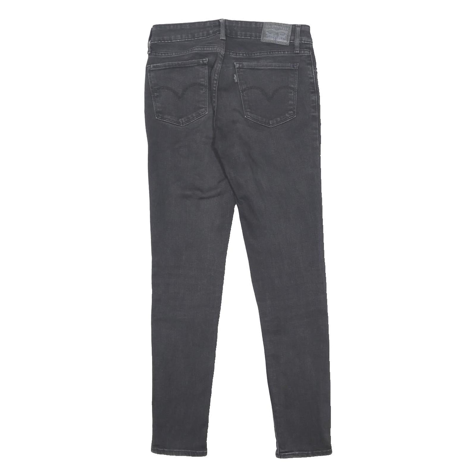 LEVI'S 711 Womens Jeans Black Slim Skinny Denim Medium W26 L30 Stretch Cotton