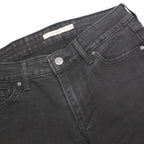 LEVI'S 711 Womens Jeans Black Slim Skinny Denim Medium W26 L30 Stretch Cotton
