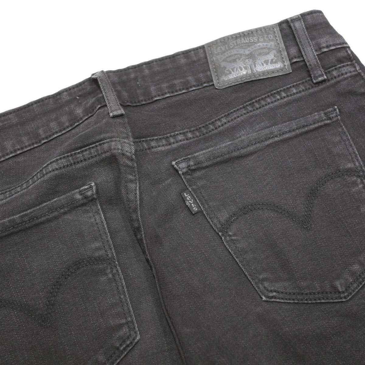 LEVI'S 711 Womens Jeans Black Slim Skinny Denim Medium W26 L30 Stretch Cotton
