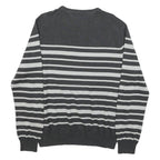 TOMMY HILFIGER Mens Grey & White Patterned Cotton Blend Jumper Crew Neck Basic
