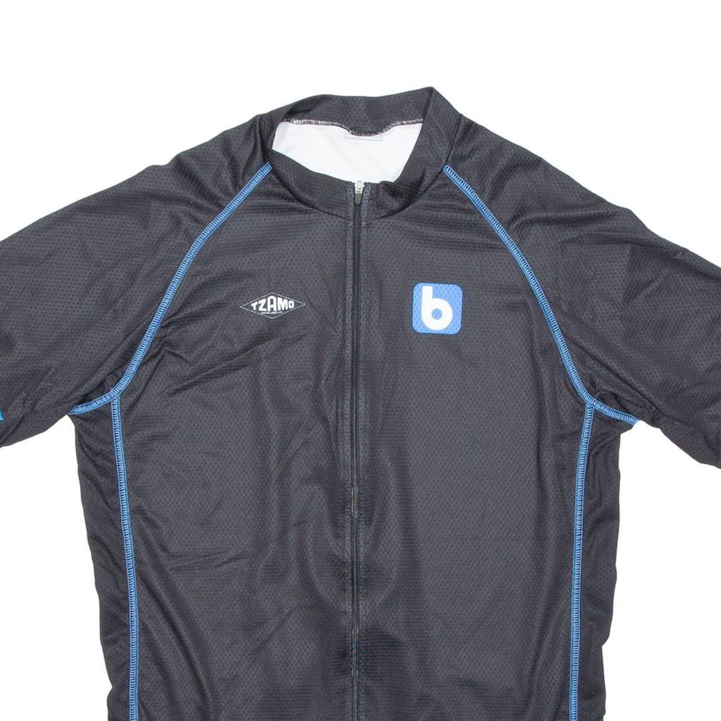 Cycling Mens Jersey Black 1/2 Zip XL