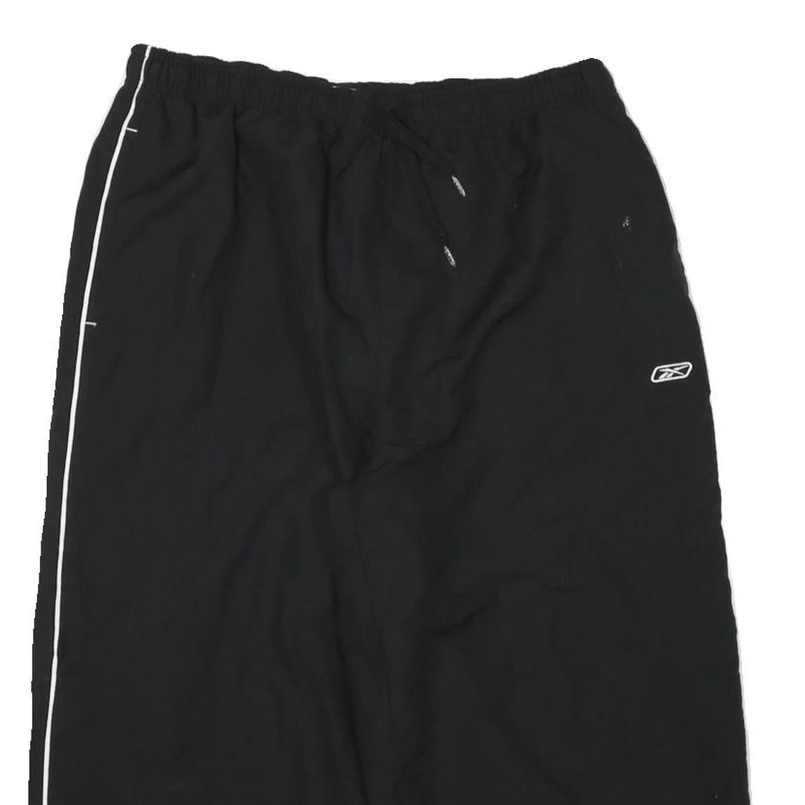 REEBOK Mens Shorts Black Casual Sports Polyester Blend L W30 Logo