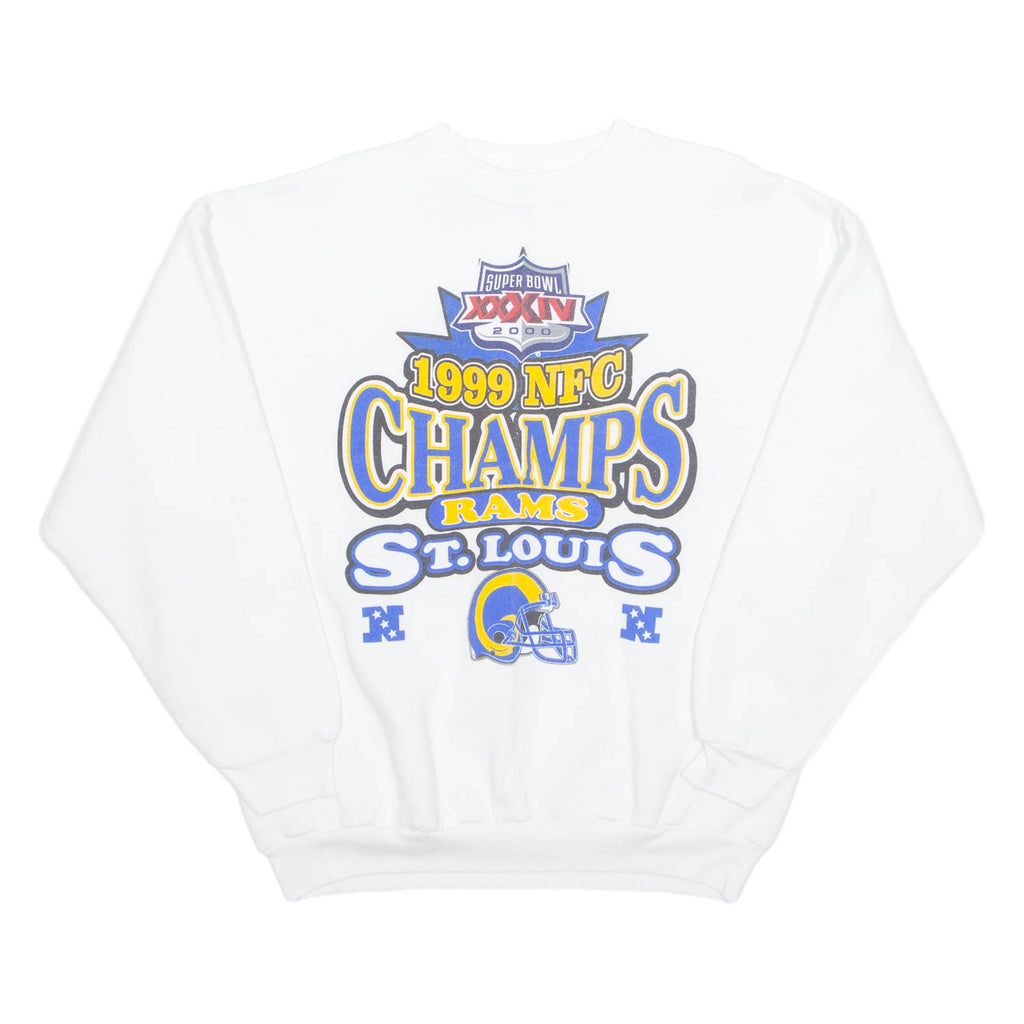 TULTEX St-Louis RAMS Mens Sweatshirt White USA XL