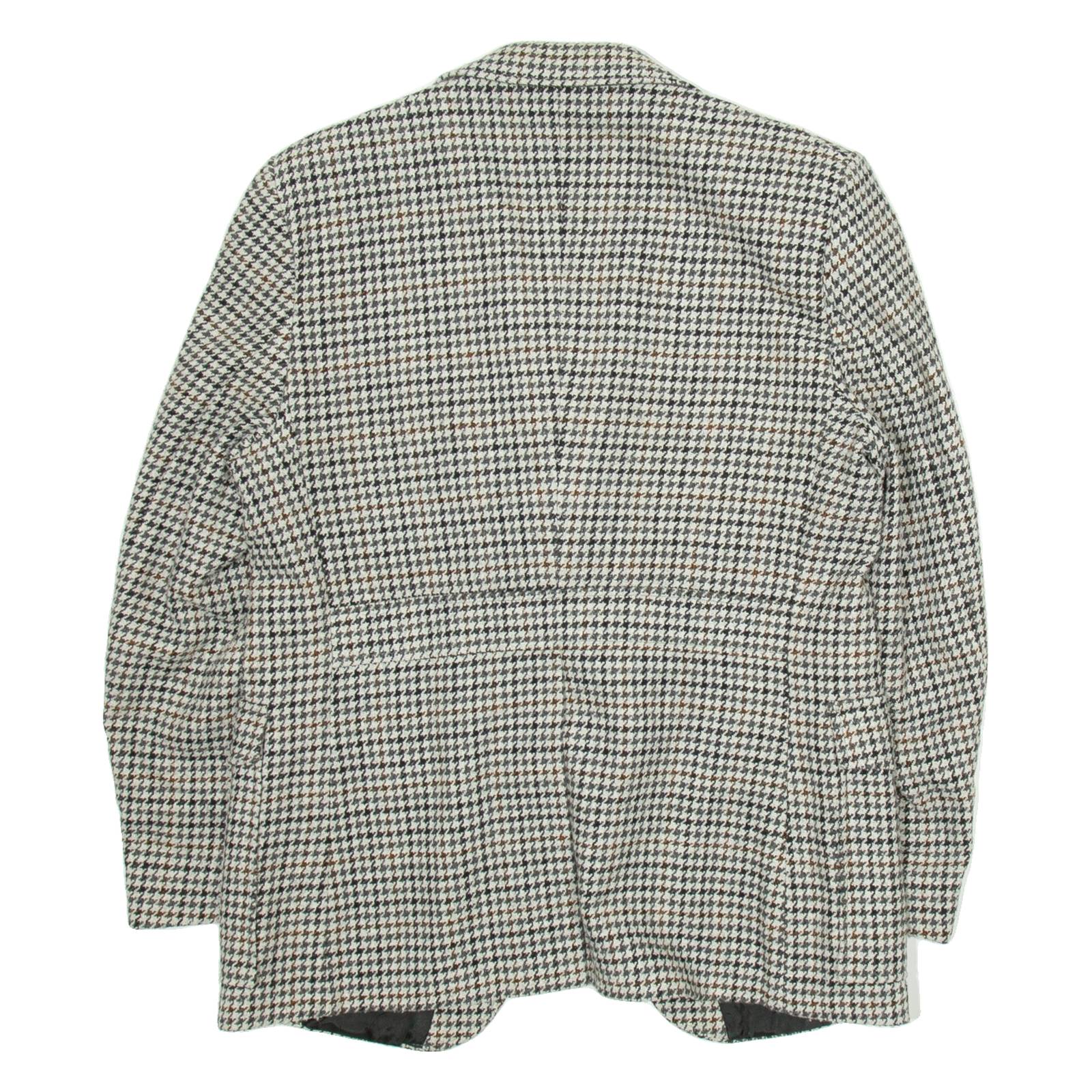 Mens Blazer Jacket Grey Houndstooth M