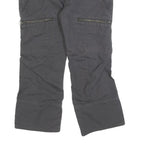 DIESEL Womens Cotton Blend Grey Regular Cargo Trousers W28 L23 Zip Closure