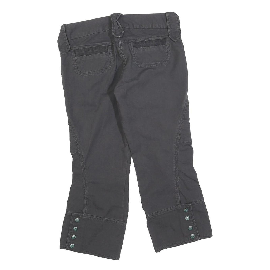 DIESEL Womens Cotton Blend Grey Regular Cargo Trousers W28 L23 Zip Closure