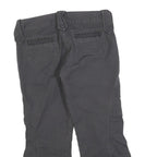 DIESEL Womens Cotton Blend Grey Regular Cargo Trousers W28 L23 Zip Closure