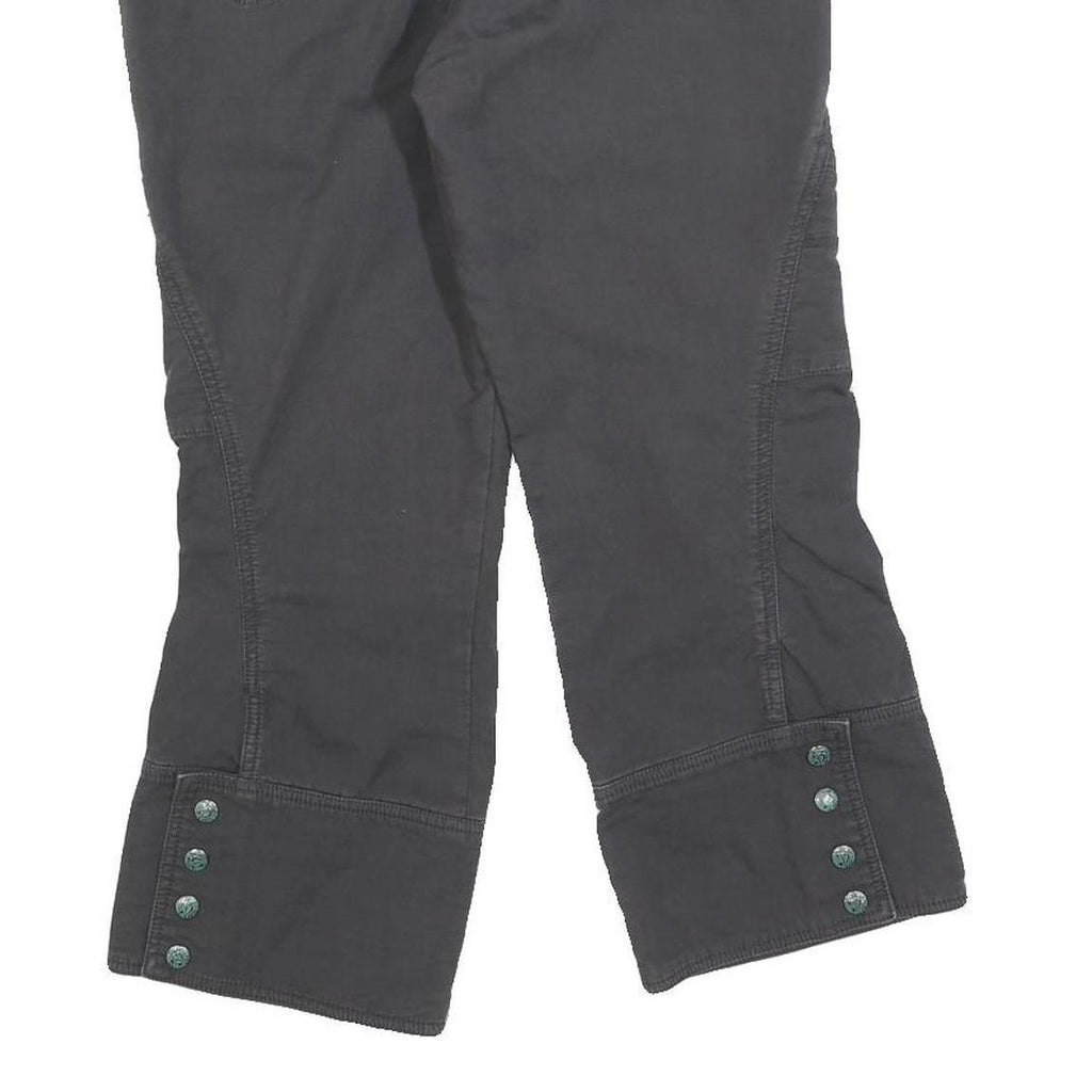 DIESEL Womens Cotton Blend Grey Regular Cargo Trousers W28 L23 Zip Closure