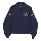 DEFENSE LOGISTICS AGENCY Womens Blue Wool Blend Zip Jacket L Air Force Style