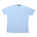 POLO RALPH LAUREN Mens Blue Short Sleeve Plain L Cotton Polo Shirt Classic