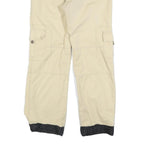 OCK Womens Beige Regular Fit Straight Cotton Blend Trousers W30 L30 Casual Zip