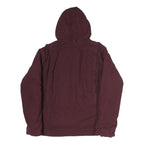 BERNIE Womens Maroon Cotton Hooded Jacket S Zip Casual Outerwear