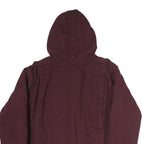 BERNIE Womens Maroon Cotton Hooded Jacket S Zip Casual Outerwear
