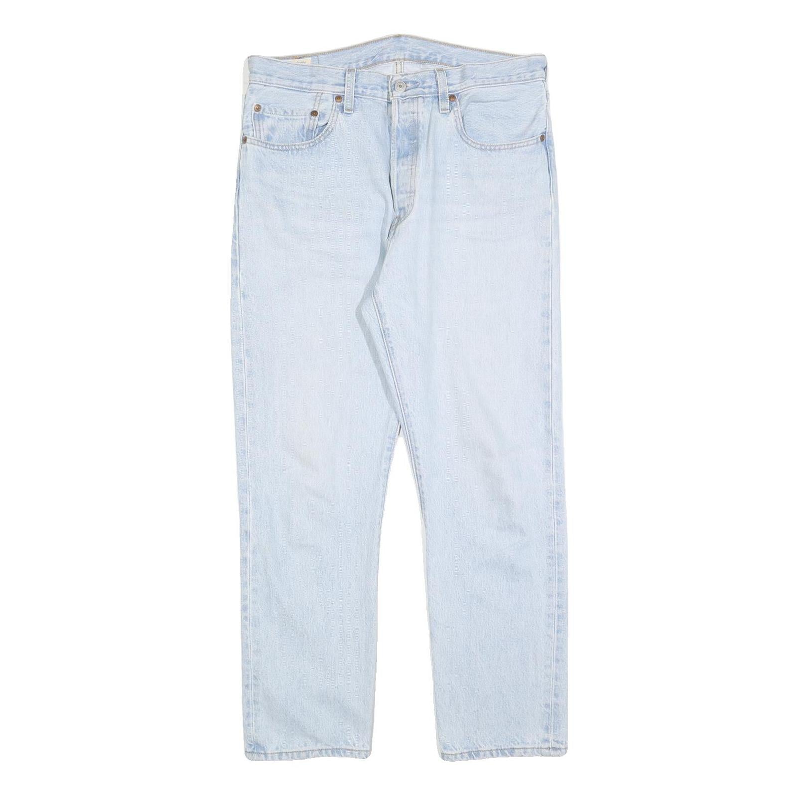 LEVI'S 501 BIG E Womens Jeans Blue Regular Straight Denim Light W33 L28 Classic