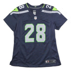 NIKE Womens Blue & Green Seahawks Graphic T-Shirt M Short Sleeve V-Neck NFL