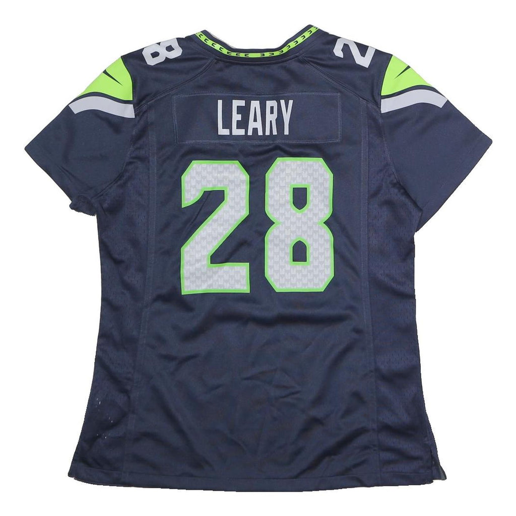 NIKE Womens Blue & Green Seahawks Graphic T-Shirt M Short Sleeve V-Neck NFL