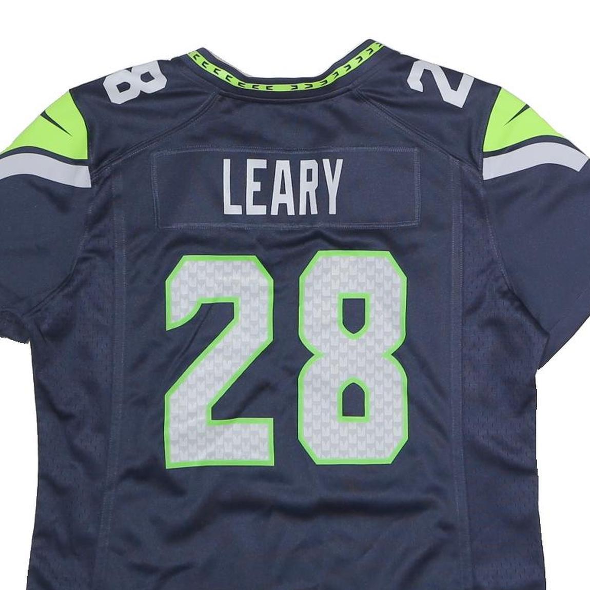 NIKE Womens Blue & Green Seahawks Graphic T-Shirt M Short Sleeve V-Neck NFL