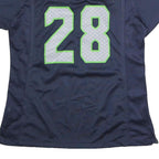 NIKE Womens Blue & Green Seahawks Graphic T-Shirt M Short Sleeve V-Neck NFL