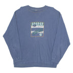 BODY TIME Lightweight Western Mens Sweatshirt Blue Crew Neck S