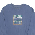 BODY TIME Lightweight Western Mens Sweatshirt Blue Crew Neck S