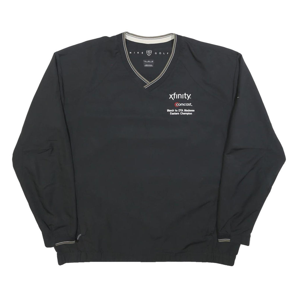NIKE Mens Black Xfinity Comcast Golf V-Neck XL Sweatshirt Lightweight Pullover