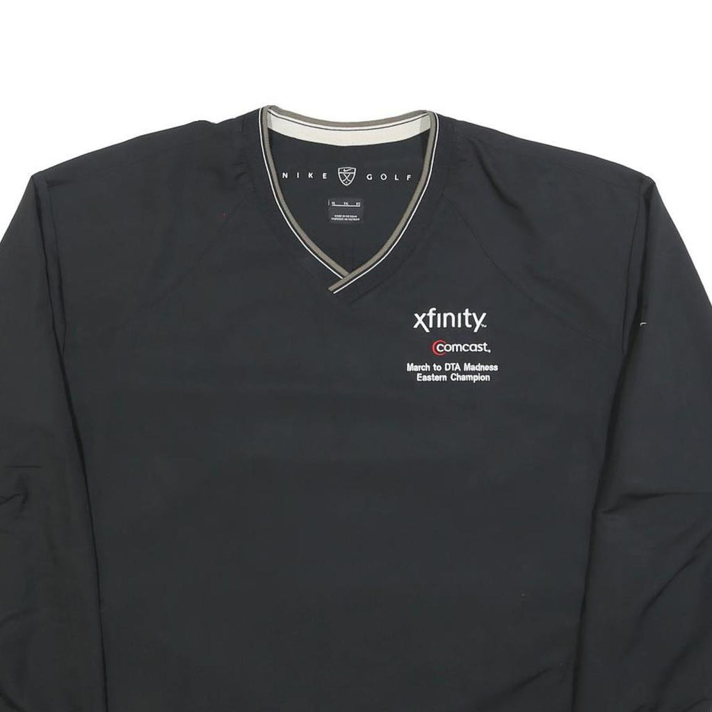 NIKE Mens Black Xfinity Comcast Golf V-Neck XL Sweatshirt Lightweight Pullover