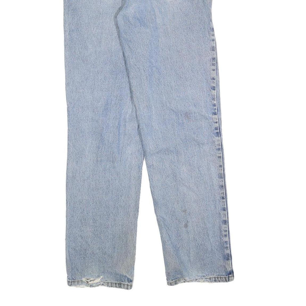 DICKIES Mens Regular Fit Blue Denim Jeans W34 L34 Classic Cotton Blend Zip