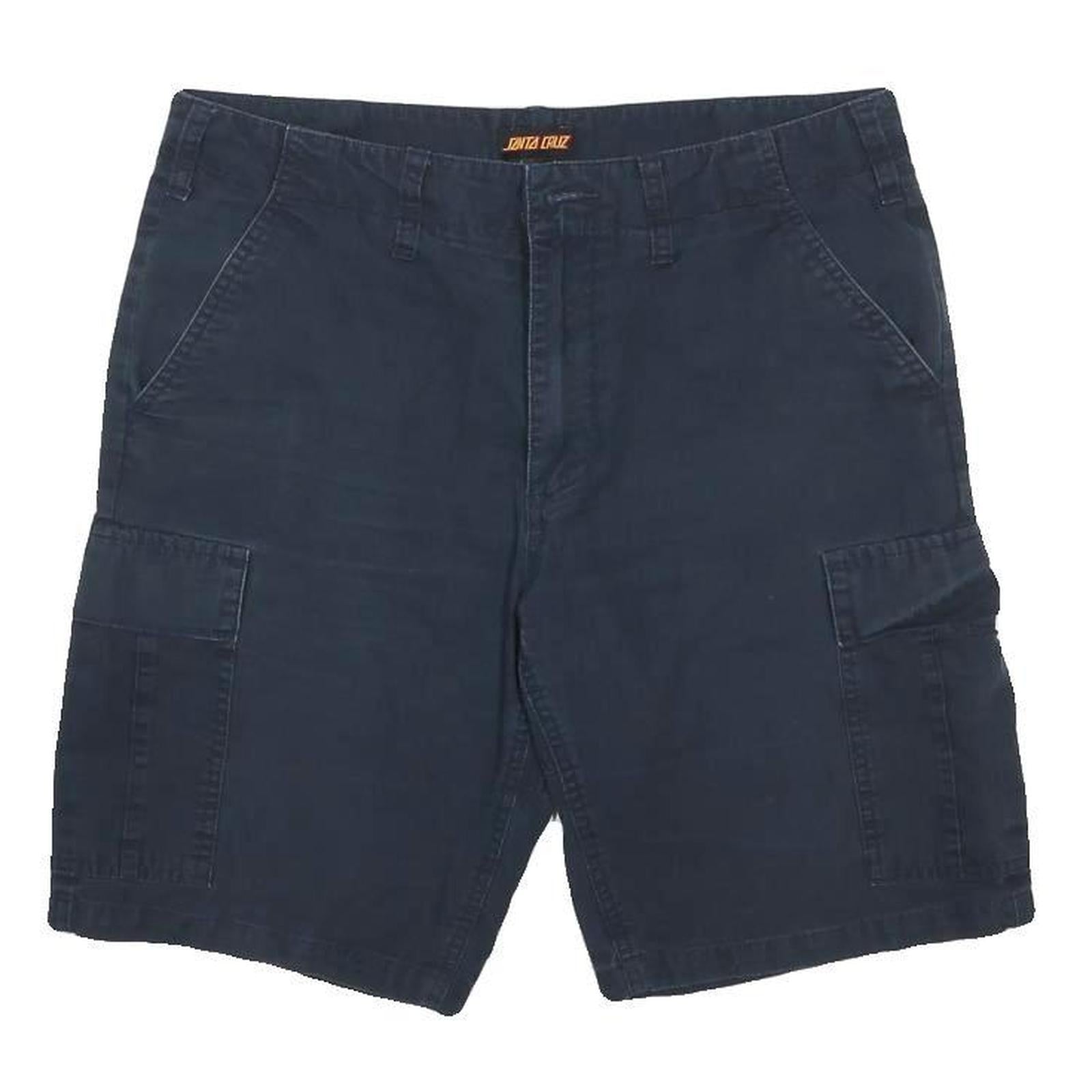 SANTA CRUZ Mens Navy Cargo Shorts M W32 Cotton Blend Casual Pocketed